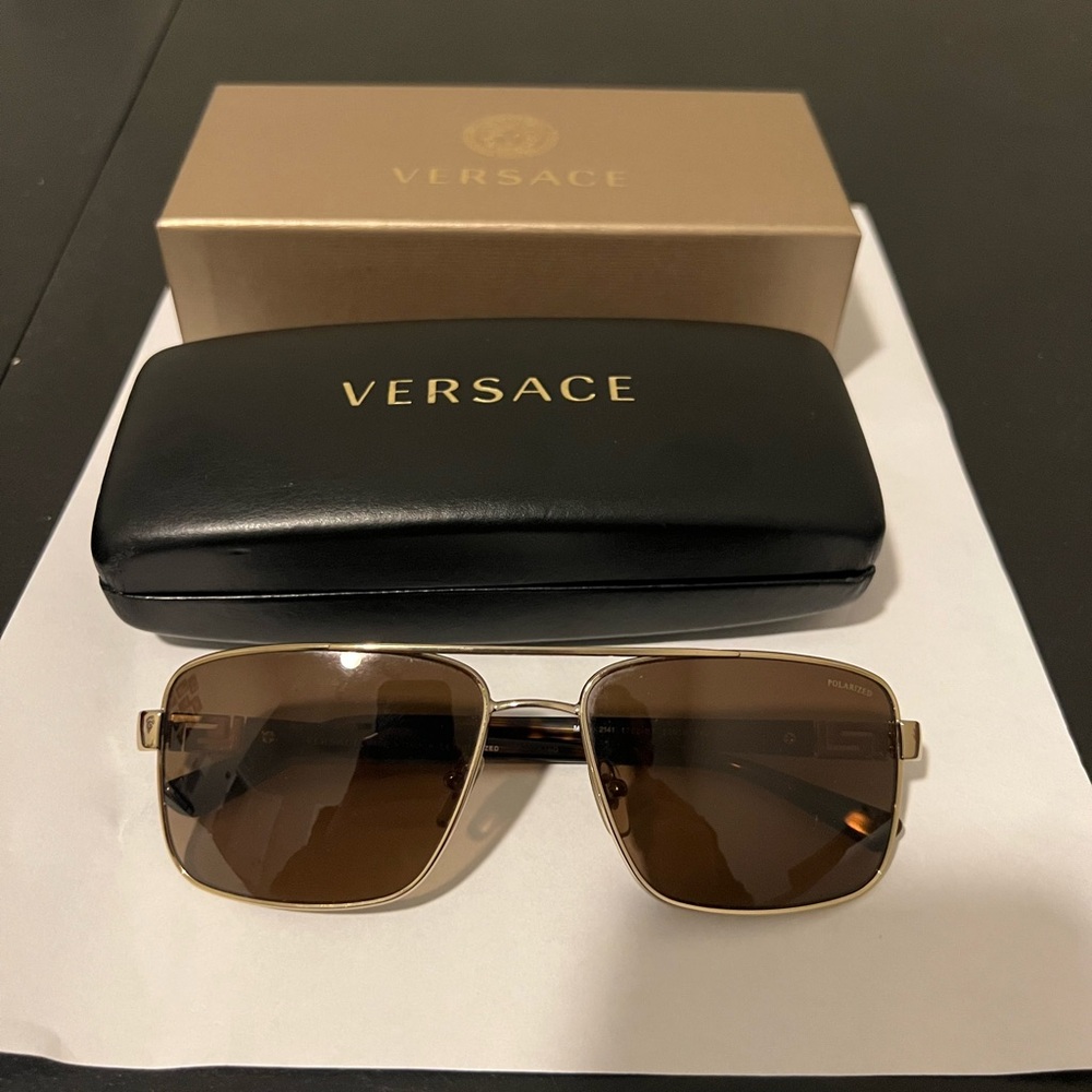 Versace Men Brown Sunglasses